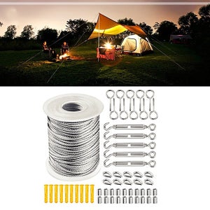 와이어 30m 아웃도어 후크 빨래줄 건조대 다용도 옷줄 AWE8CC6C12