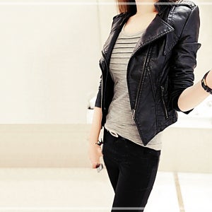 rider04 데일리 여성 가죽재킷 라이더재킷 가죽점퍼 AW8571A712 블랙