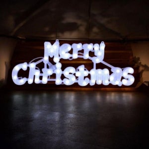 리크플 LED 메리 크리스마스 글자 백색 지니전구 49cm 문자 조명 레터링전구 글자전구