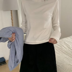 [헤이나나]플랫유 25fw 실켓 코튼 긴팔티