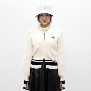 여성골프니트 니트집업가디건 여자가을골프웨어 2WAYZIPUP