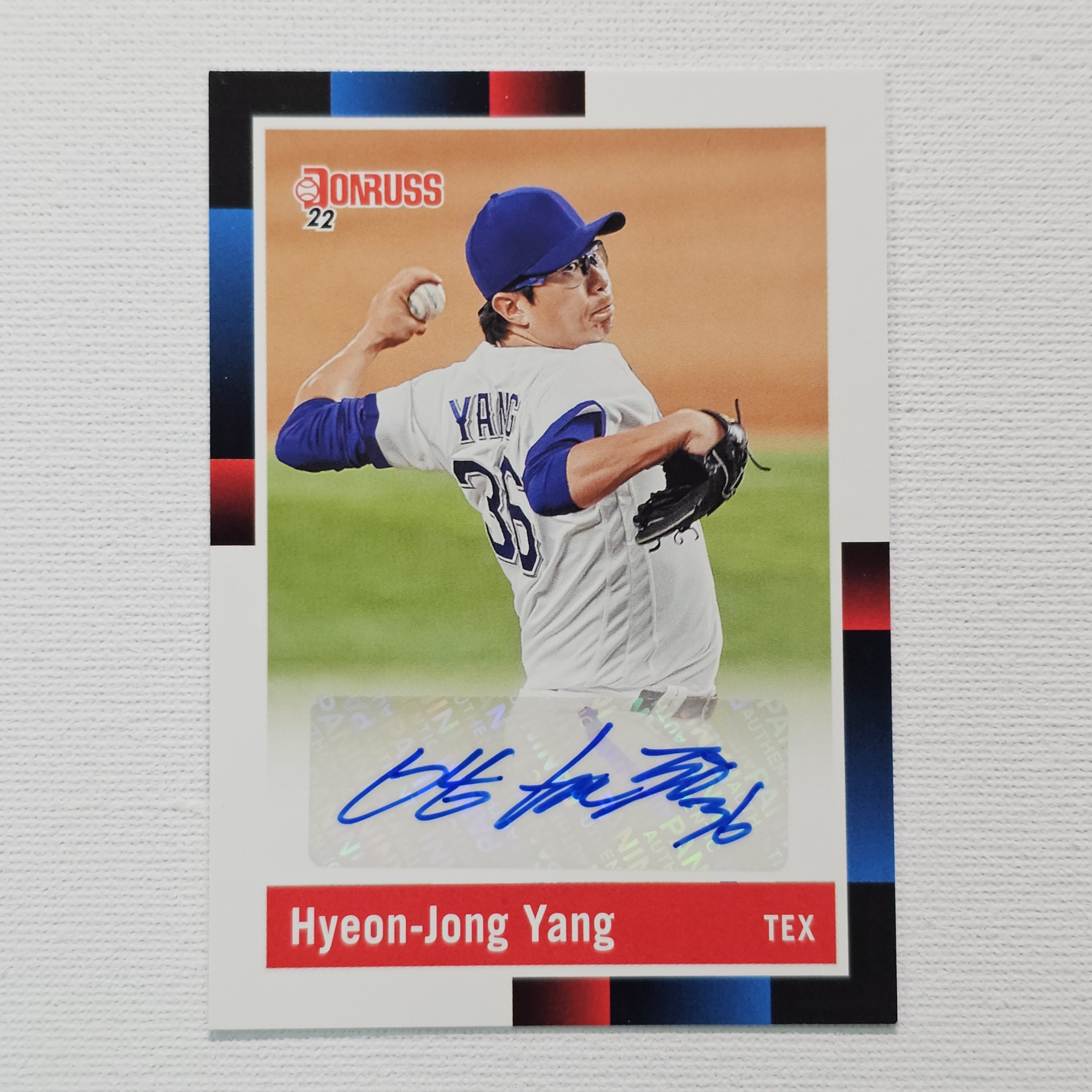 2022 Donruss 1988 Retro Hyeon-Jong Yang Auto 양현종 친필싸인 야구카드 / MLB-98