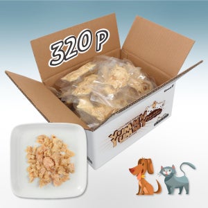 야미야미 고양이 강아지 촉촉한 통살 간식 순닭가슴살 후레이크+가다랑어포, 30g, 320개