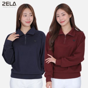 여성 골프맨투맨 반집업 긴팔 기모 티셔츠 겨울 빅사이즈 골프복 여성골프웨어 (W6WT21)