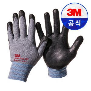 3M 장갑 슈퍼그립 200 그레이 반코팅 안전장갑 코팅 작업 안전 NBR 10켤레