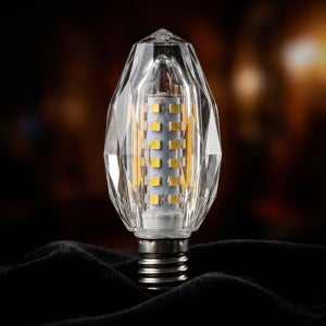 LED 크리스탈 촛대램프 전구 E14 E17 5W 플리커프리 절전 샹들리에