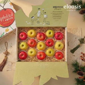 [엘로아시스X애플카인드] 양구 펀치볼 부사 시나노골드 혼합 선물세트 5kg 3kg