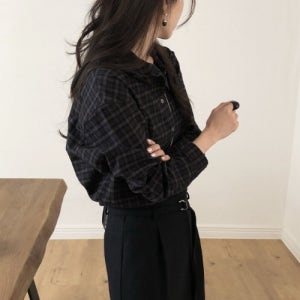 [르버터]로운 체크 셔츠(라인공정)