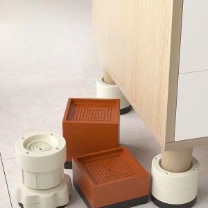 상다리부속 높이 조절 가능 가구 테이블 다리 패드 고하중 지지 미끄럼 방지 소파 침대책상용 그레이 4.7cm 3.5cm 4개