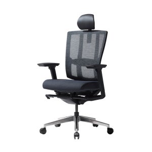 듀오백 브라보 BR-200C 알루미늄베이스 메쉬 컴퓨터의자 PC방 사무실 인체공학의자