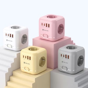 멜리언스 큐브 멀티탭 4구 USB 콘센트 고용량 4000W PD 30W 고속충전 오토퓨즈