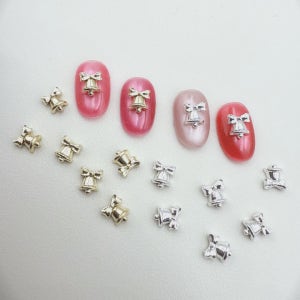 별네일재료 크리스마스 미니 종 메탈 파츠 2개입