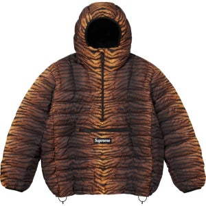 25FW 슈프림패딩 슈프림 마이크로 다운 하프 집 후드 풀오버 타이거