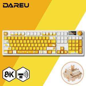 [리뷰이벤트] 다얼유 A104 PRO 8K MASTER 무선 기계식키보드 망고캣, 라떼축
