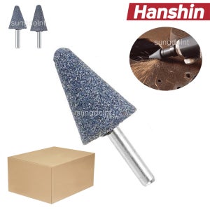 (30개입) 그라인딩 스톤 추지석 A 삼각형 흑색 샹크 6mm/직경 16-25mm 금속연마