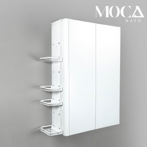 국내생산 무타공 높이조절 욕실 틈새 선반 80cm