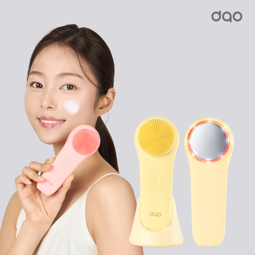 다오 진동클렌저 뷰티 디바이스 LED 온열 쿨링 얼굴 마사지기 피부관리 세안 브러쉬