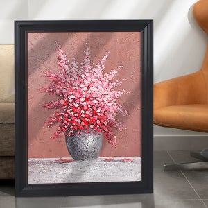 세린 핸드페인팅 꽃 유화 입체 액자 카페 거실 인테리어 개업 집들이 선물 벽걸이 80x120