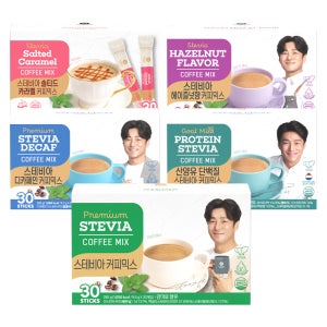 맥널티 스테비아 커피믹스 30개입 5종 택2 골라담기(디카페인/단백질/헤이즐넛/솔티드카라멜)