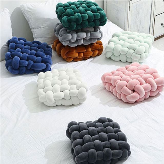 DIY 1kg 벨벳 가방 손뜨개 방석 뜨개실 자이언트얀 털실