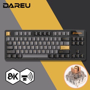 [리뷰이벤트] 다얼유 A87 PRO 8K MASTER 유 무선 게이밍 기계식 키보드 알루비얼골드, 저소음머스타드축