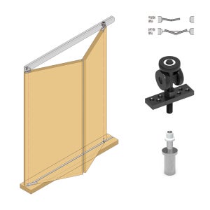 고하중 슬라이딩 폴딩도어 100kg 중문 접이문 부품 호차 롤러 레일 FD-100 코아스