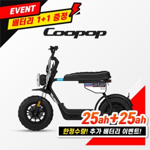 [배터리 1개 더 드림] 쿠팝 COOPOP GS 48V 25Ah 출퇴근 전기 전동스쿠터