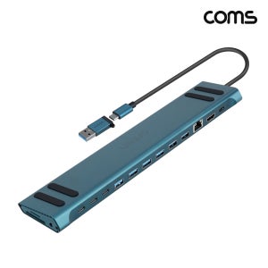Coms 17 in 1 멀티 도킹 스테이션 랜카드 M.2 SSD 허브 FA868