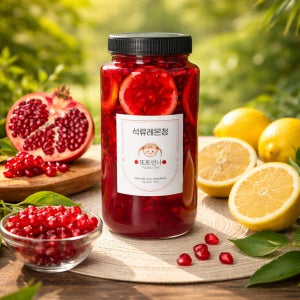 석류레몬청 수제청 병 600g 과일청 카페 차 에이드