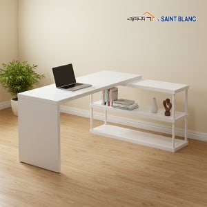 SK1417 튼튼한 2단 데스크 학생 공부 책장 책상 세트 1200 HI