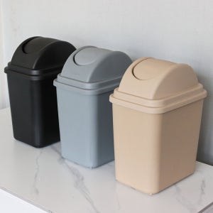 스윙 휴지통 14L 화장실 쓰레기통 사무실 사각 업소용 카페 omg244