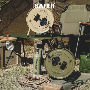 세이퍼 캠핑 릴선 2구 15M 연장선 리드선 캠핑 안전마개 누전자동차단 국내제작