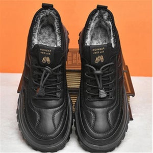 남성 털신발 방한 운동화 기모 따뜻한 굽있는 캐주얼 편안한 작업화 키높이