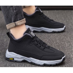 겨울 남성 방한 운동화 털신발 끈있는 트레킹 작업화 발목 산책 눈오는날