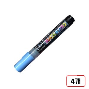 문화연필 형광 블랙보드마카 블루, 4개