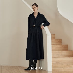 [11/19 예약배송] [제로스트릿] 르제로 코듀로이 셔츠 원피스 LeZERO CORDUROY SHIRT ONE-PIECE / NAVY