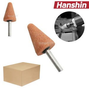 (30개입) 그라인딩 스톤 추지석 WA 삼각형 황갈색 샹크 6mm/스텐 금속연마