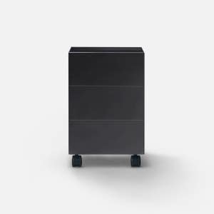 올즈 쿼드 3단 프리미엄 스틸 와이드 캐비넷 W400 블랙