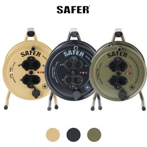 세이퍼 캠핑 릴선 4구 15M 연장선 리드선 안전마개 누전자동차단 국내제작