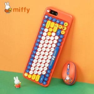 미피 무선 키보드 마우스 세트 휴대용 블루투스 무소음 멀티페어링 귀여운 캐릭터