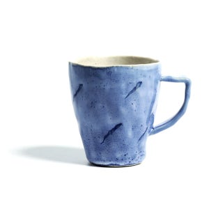 국산 수라도자기 핀칭머그컵 커피머그잔 도자기머그 카페머그컵 커피잔 선물 250ml, 1개, 라이트블루