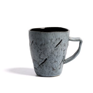 국산 수라도자기 핀칭머그컵 커피머그잔 도자기머그 카페머그컵 커피잔 선물 250ml, 1개, 블랙