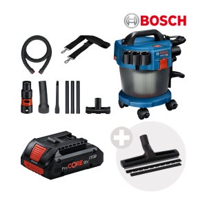보쉬 무선 업소용 청소기 GAS18V-10L 충전기+배터리+30cm 바닥노즐 세트 건습식
