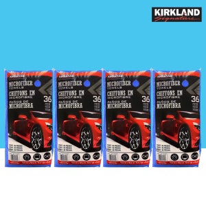 코스트코 막타월 커클랜드 타월 극세사 세차 드라잉 버핑 타올 수건 걸레 36매, 파랑, 4개