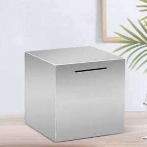 사각 스텐 저금통 업소 가정용 안열리는 현금 보관함