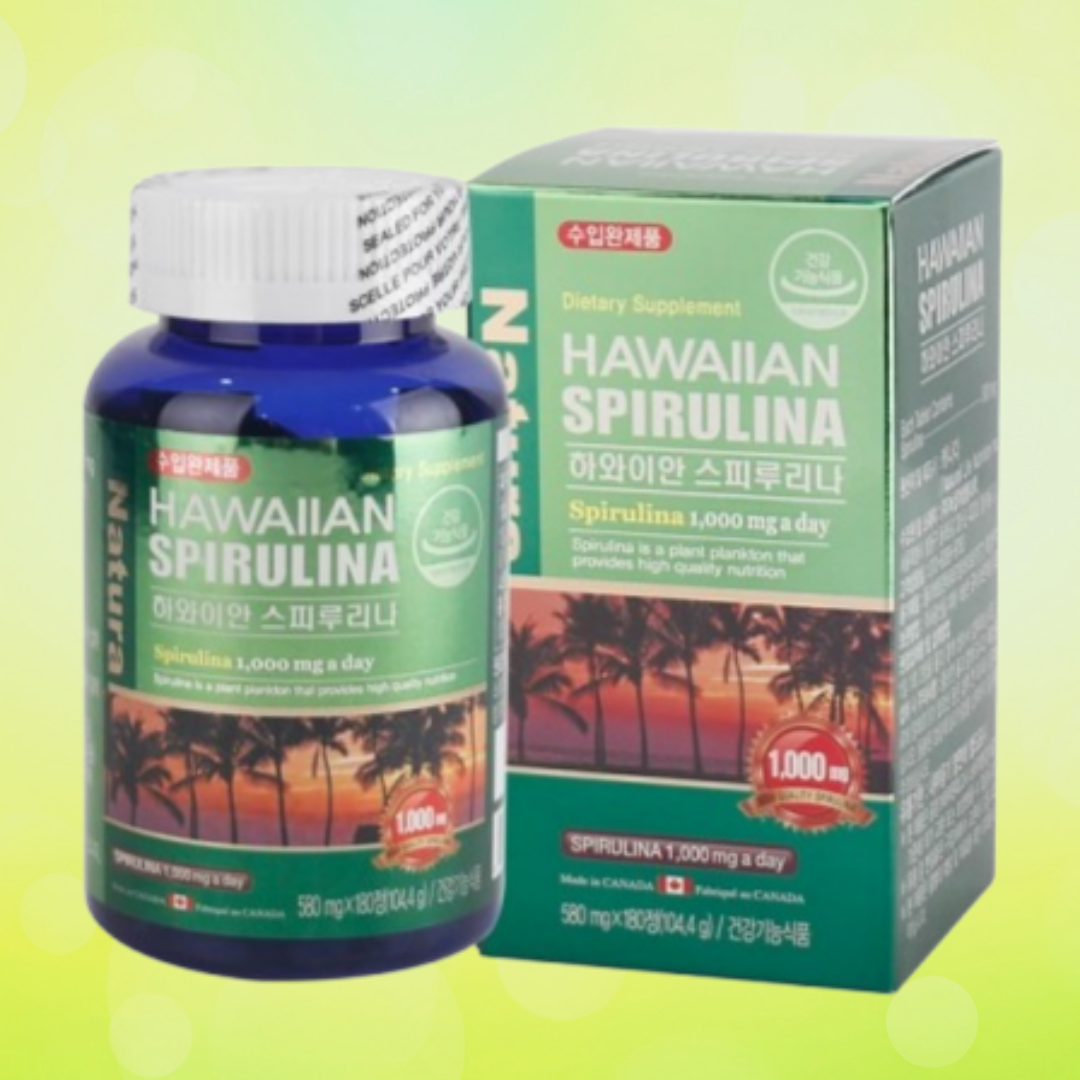 하와이안 <b>스피루리나</b> 스피리루나 효능 항산화 <b>스피룰리나</b> 180정, 1개