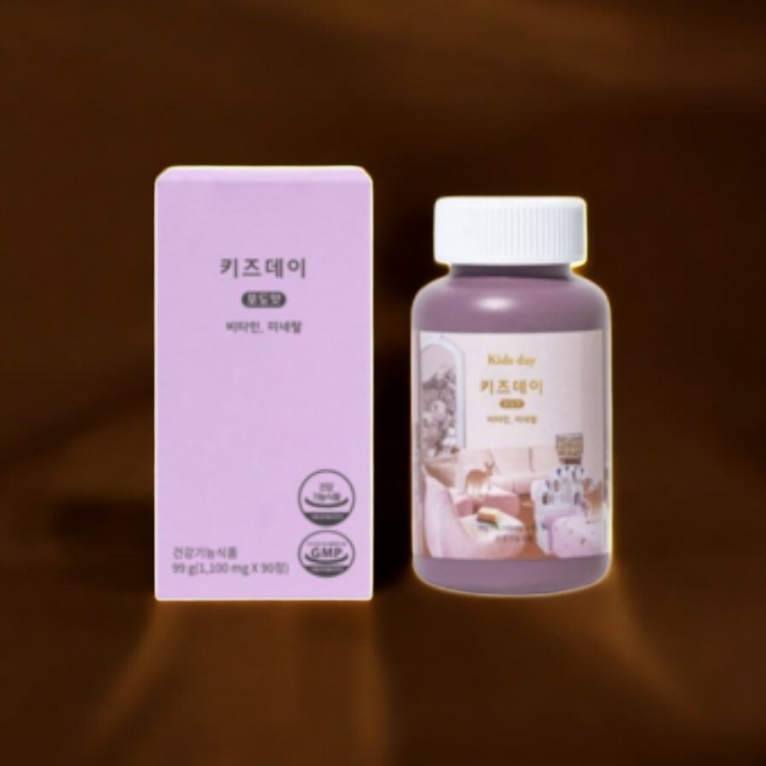 베러데이 키즈데이 어린이 종합 영양제 <b>어린이 멀티 비타민 미네랄 포도</b>맛 츄어블 1개 에너지 면역 피로회복 컨디션 90정