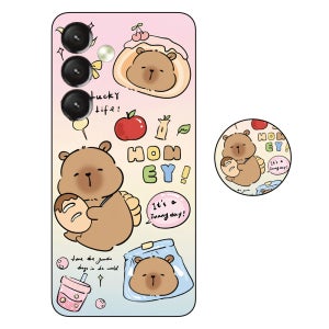 갤럭시와이드7 카피바라 마인크래프트 브레인롯 로블록스 스마트톡 케이스 7, 갤럭시 와이드7-버디3-A15-A24-A25 공용