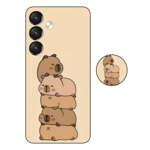 갤럭시와이드7 카피바라 마인크래프트 브레인롯 로블록스 스마트톡 케이스 18, 갤럭시 와이드7-버디3-A15-A24-A25 공용