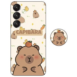 갤럭시와이드7 카피바라 마인크래프트 브레인롯 로블록스 스마트톡 케이스 21, 갤럭시 와이드7-버디3-A15-A24-A25 공용